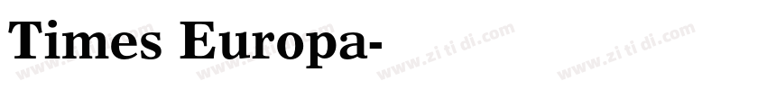 Times Europa字体转换